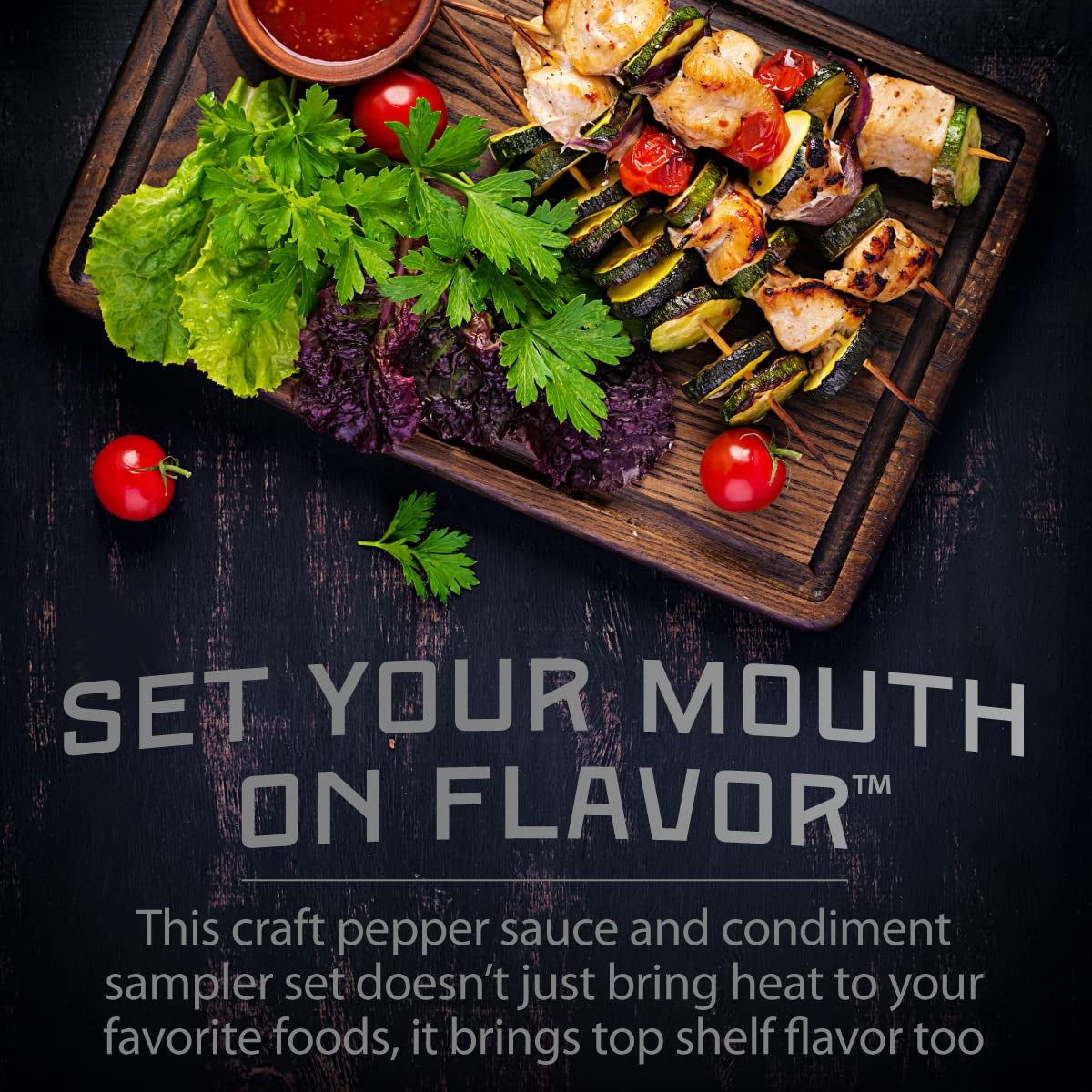Melinda’S - a Taste of Melinda’S Collection – Craft Pepper Sauce and Condiment Gift Set - Includes Black Truffle, Thai Sweet Chili, Roasted Garlic & Habanero, Ghost Pepper, Spicy Garlic Parmesan- 12 O