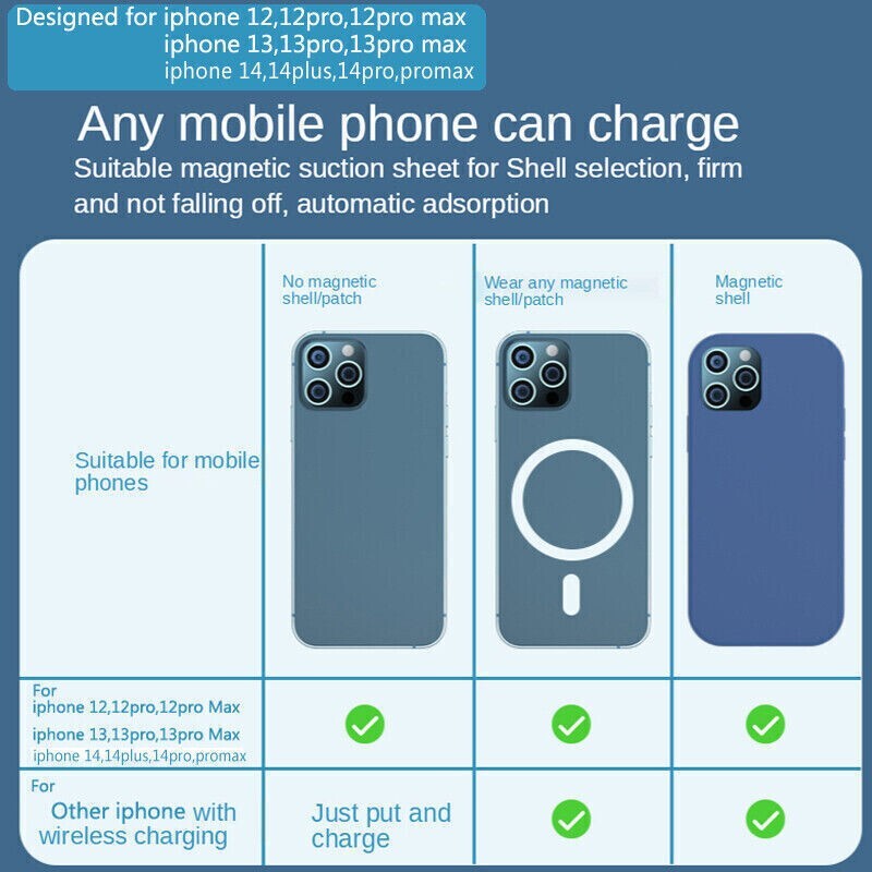 10000Mah Power Bank Magnetic Battery Pack Wireless Charger